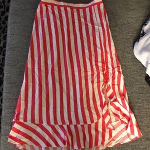 Xhilaration Pink n white stripped Skirt